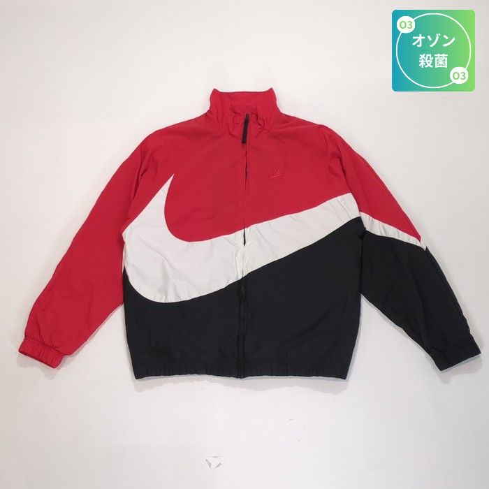 Nike フード付きジャケット Mサイズ 赤/黒 NIKE 90s プレミアタグ Premiere ナイロンジャケット ハーフジップ