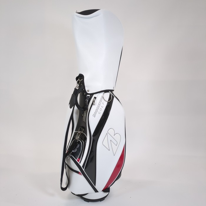 新品 BG-100 ブリヂストン キャディバッグ メンズ ホワイト 9型 BRIDGESTONE GOLF ブリヂストン ゴルフ BG-100 9型 キャディ
