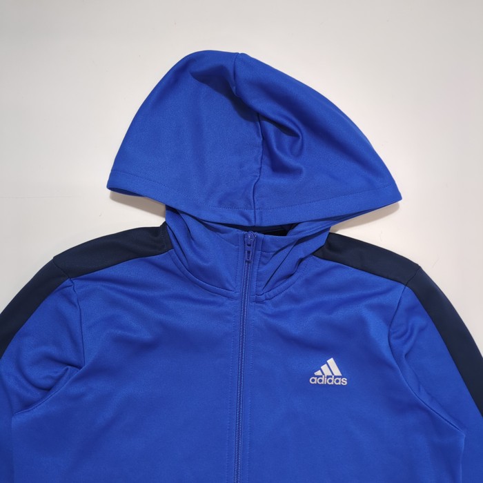 【adidas】フード付きパーカー adidas originalsフード付デニムジャケット パーカー グレー