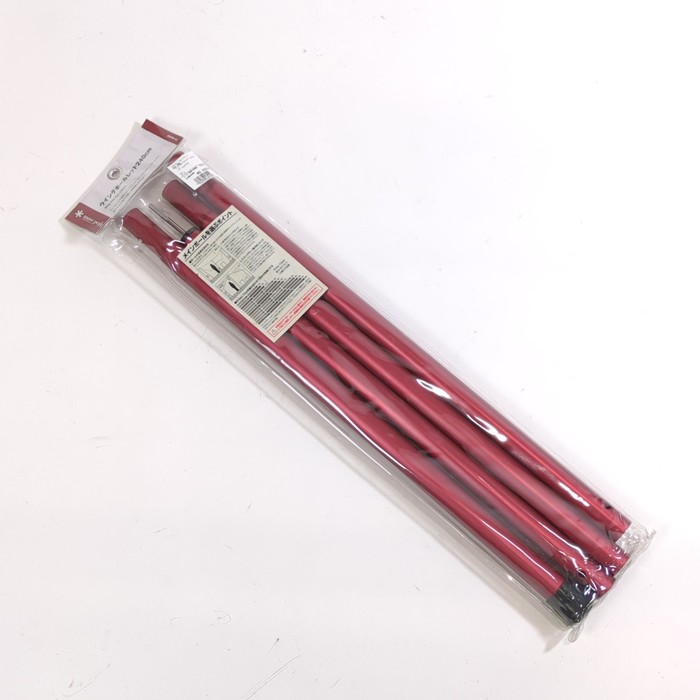 スノーピーク ウイングポール214cm 2本、240cm 3本【黒・限定赤